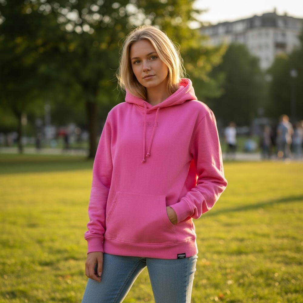 R3bel Hoodie Large Pigment Pink Dye‎ Sweatshirt Crewneck Embroidered Streetwear